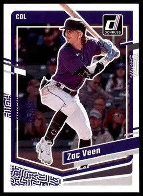 Zac Veen 2023 Donruss #99 Colorado Rockies - Baseball Card Single