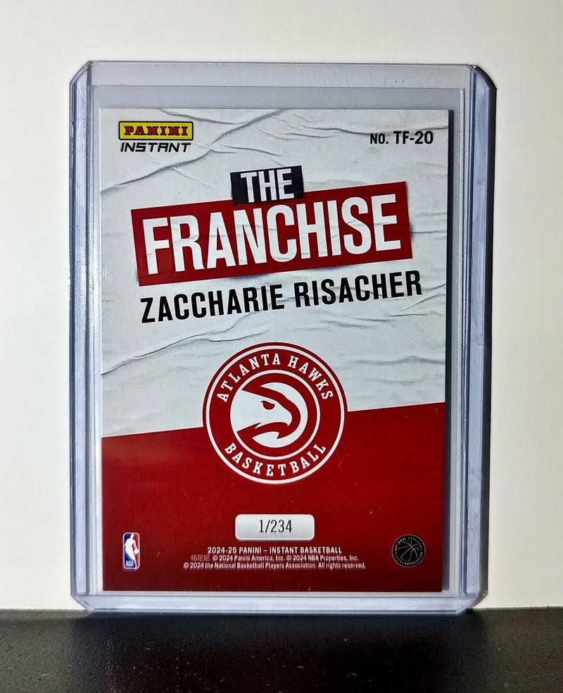 Zaccharie Risacher 2024-25 Panini The Franchise NBA #20 Rookie Card Hawks 1/234 - Basketball Card Single