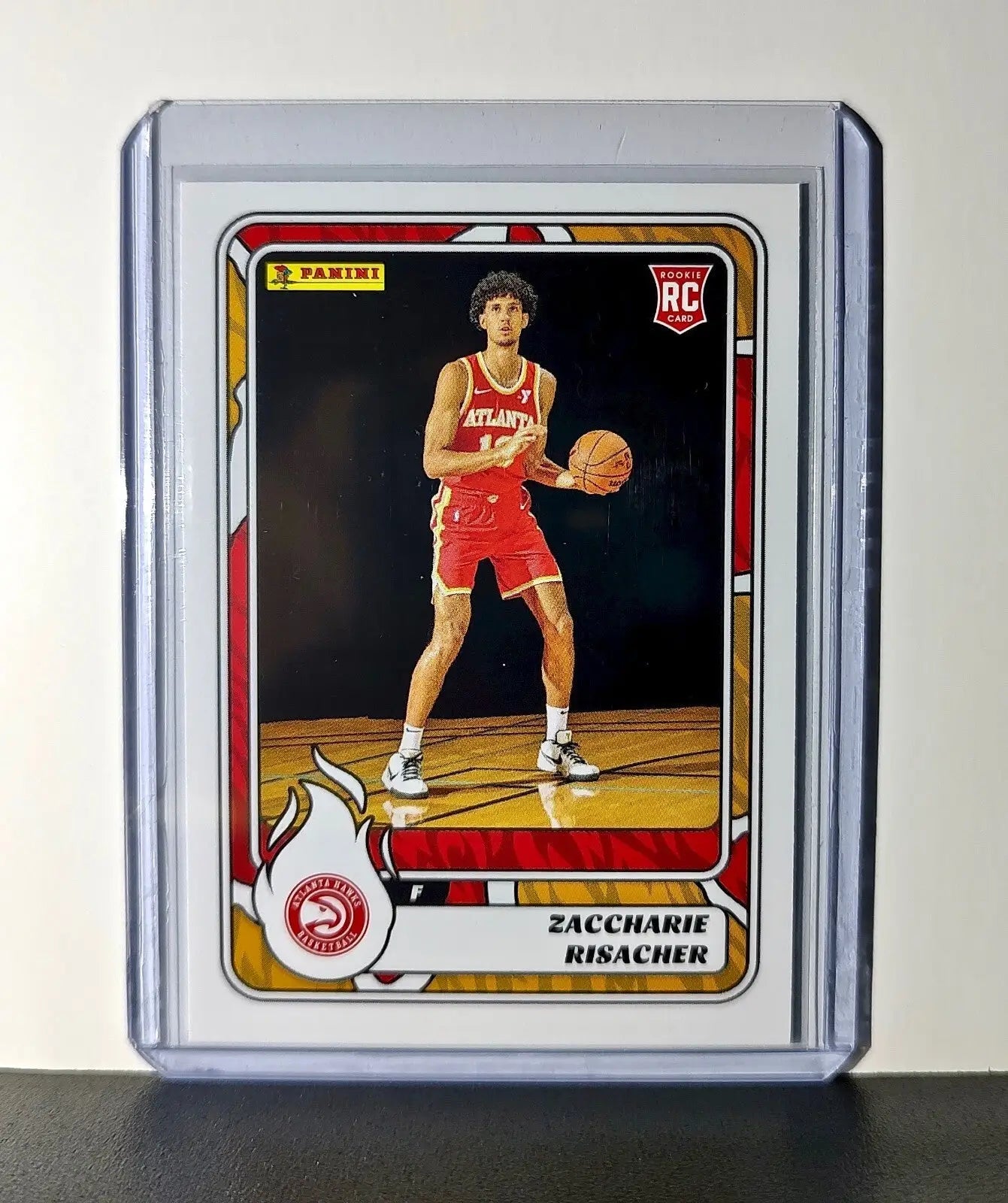 Zaccharie Risacher Rookie 2024-25 Panini NBA #71 Sticker Card Atlanta Hawks
