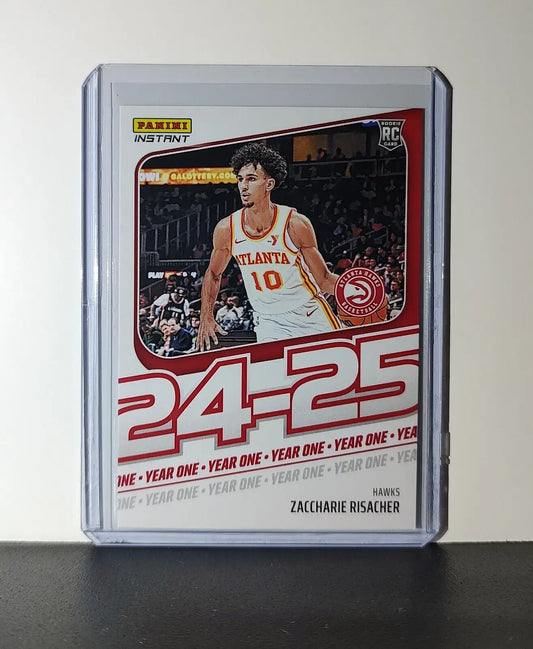 Zaccharie Risacher Rookie Card 2024-25 Panini Year One #1 Atlanta Hawks 1/613 - Basketball Card Single