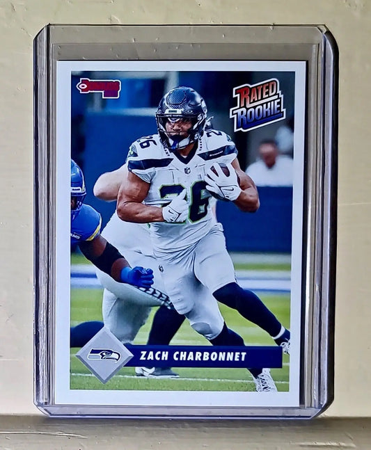 Zach Charbonnet 2023 Panini NFL Rated Rookie Retro #13 Card Seahawks 1/629 - Football Card Single