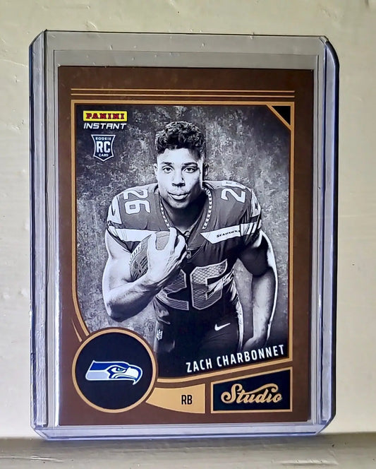 Zach Charbonnet 2023 Panini NFL Studio Rookies #13 Rookie Card 1/370 - Football Card Single