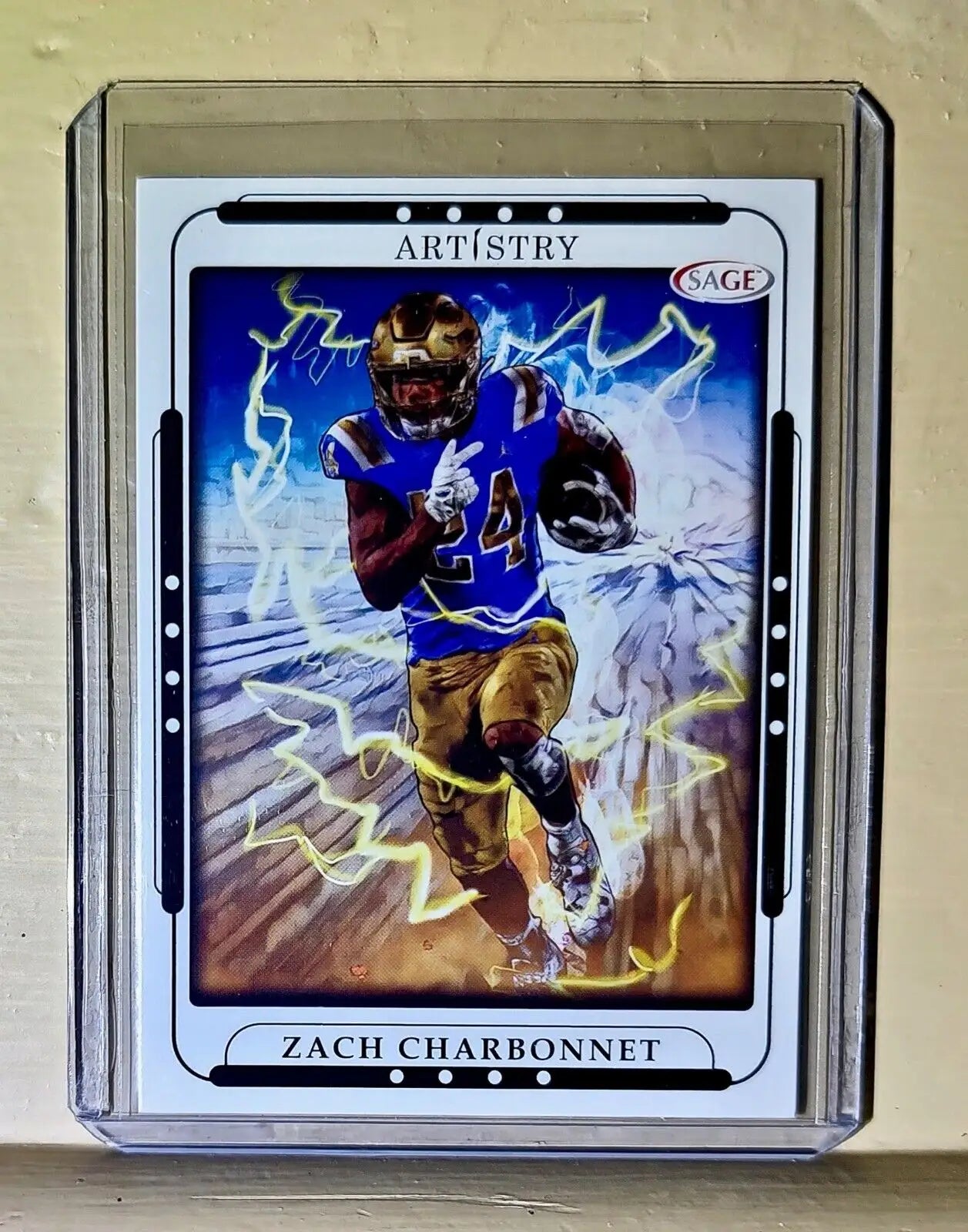 Zach Charbonnet 2023 SAGE NFL Artistry Football #127 Card