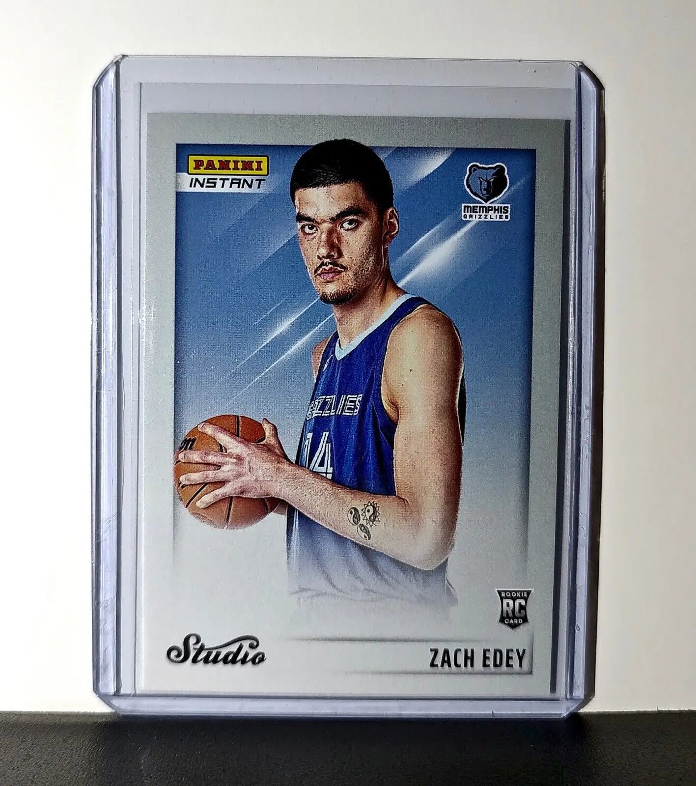 Zach Edey 2024-25 Panini NBA Studio #38 Rookie Card Memphis Grizzlies 1/275 - Basketball Card Single