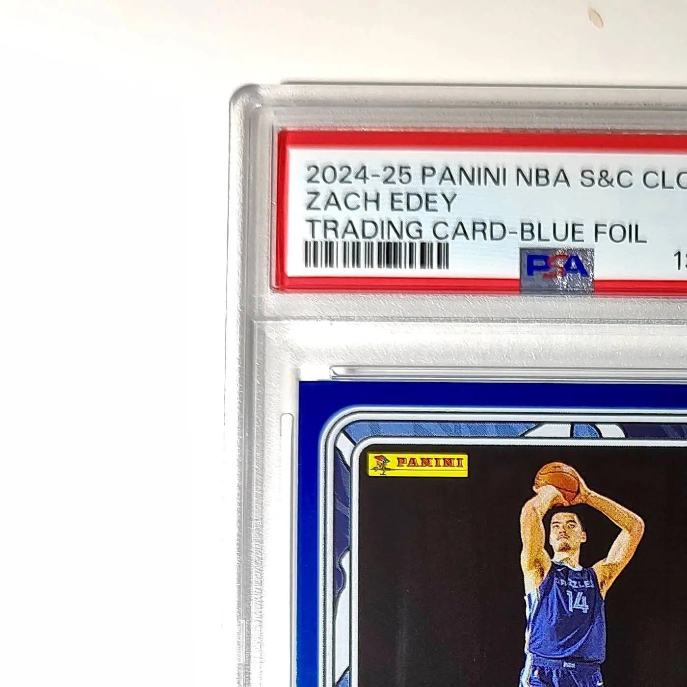 Zach Edey Rookie 2024-25 Panini NBA #90 Sticker 23/215 Blue Foil PSA 7 NM - Basketball Card Single
