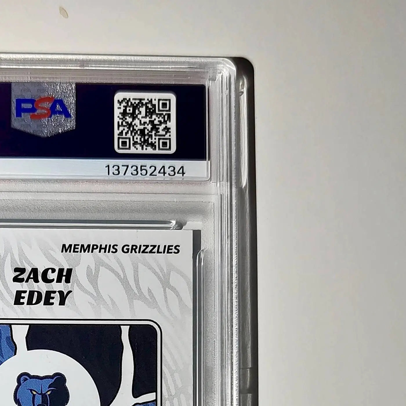 Zach Edey Rookie 2024-25 Panini NBA #90 Sticker 23/215 Blue Foil PSA 7 NM - Basketball Card Single