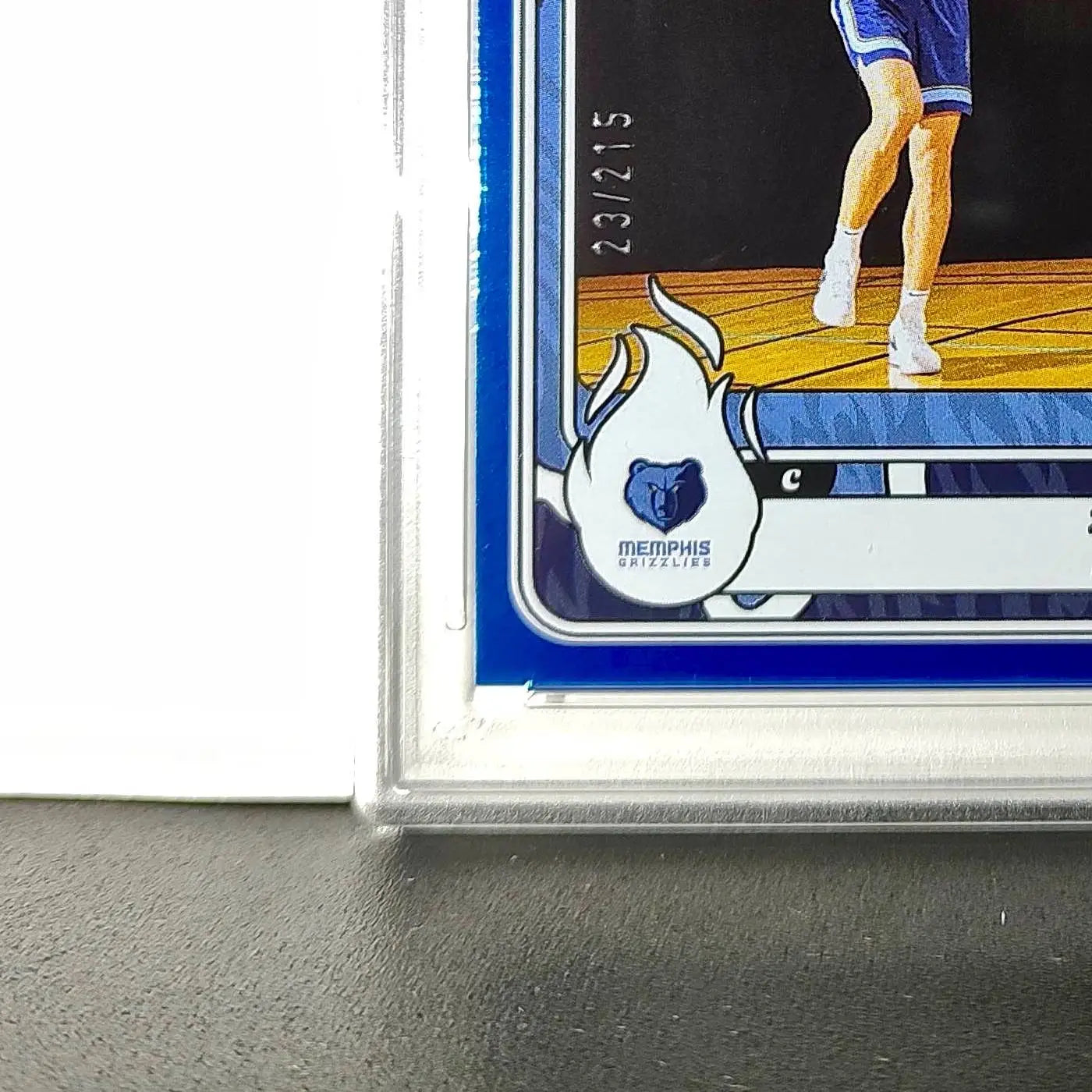 Zach Edey Rookie 2024-25 Panini NBA #90 Sticker 23/215 Blue Foil PSA 7 NM - Basketball Card Single