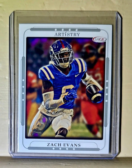 Zach Evans 2023 SAGE NFL Artistry Football #128 Card