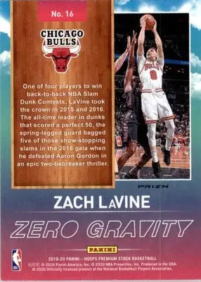 Zach LaVine - 2019-20 Hoops - #16 - Zero Gravity Basketball - Basketball Card Single