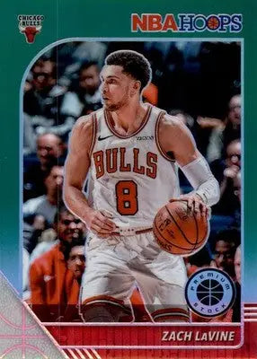 Zach LaVine - 2019-20 Hoops Premium Stock - #25 - Prizms Green Basketball - Basketball Card Single