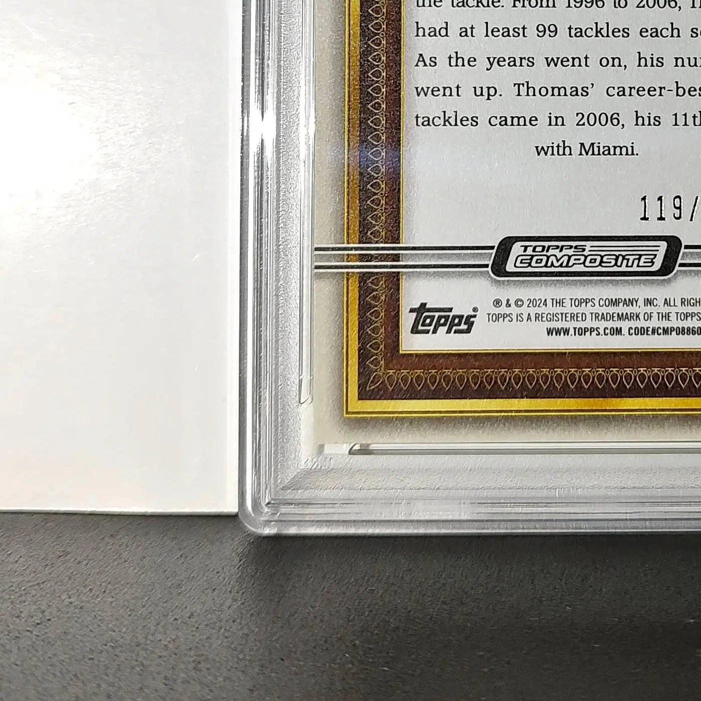 Zach Thomas 2023 Topps #PG-24 119/250 Gallery Green Parallel PSA 10 Gem Mint