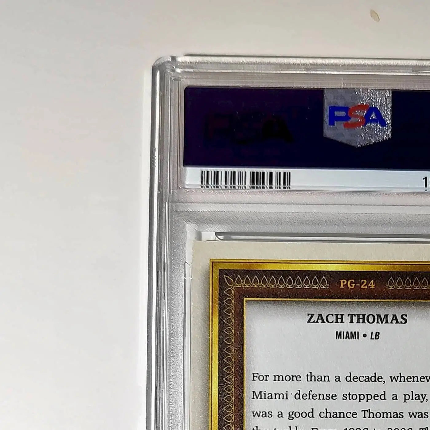Zach Thomas 2023 Topps #PG-24 119/250 Gallery Green Parallel PSA 10 Gem Mint