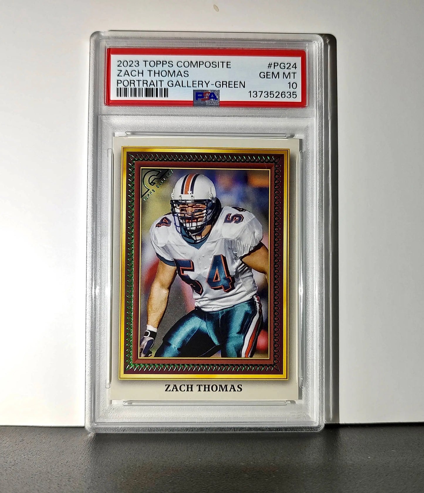 Zach Thomas 2023 Topps #PG-24 119/250 Gallery Green Parallel PSA 10 Gem Mint
