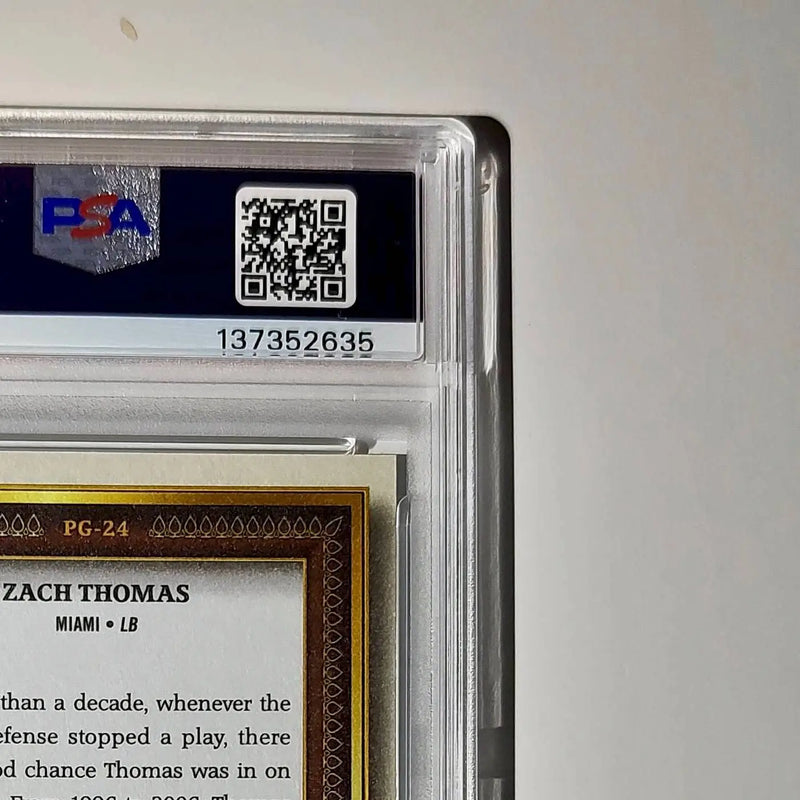 Zach Thomas 2023 Topps #PG-24 119/250 Gallery Green Parallel PSA 10 Gem Mint
