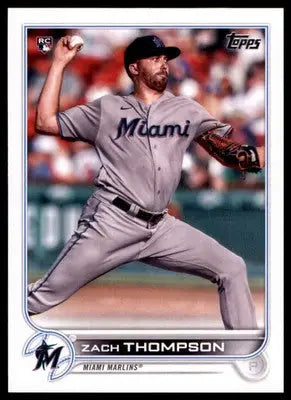 Zach Thompson Rookie 2022 Topps #227 Miami Marlins - Baseball Card Single