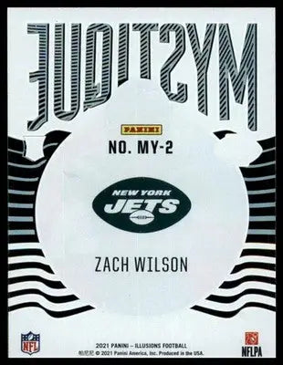 Zach Wilson 2021 Panini Illusions Mystique #MY-2 New York Jets - Football Card Single
