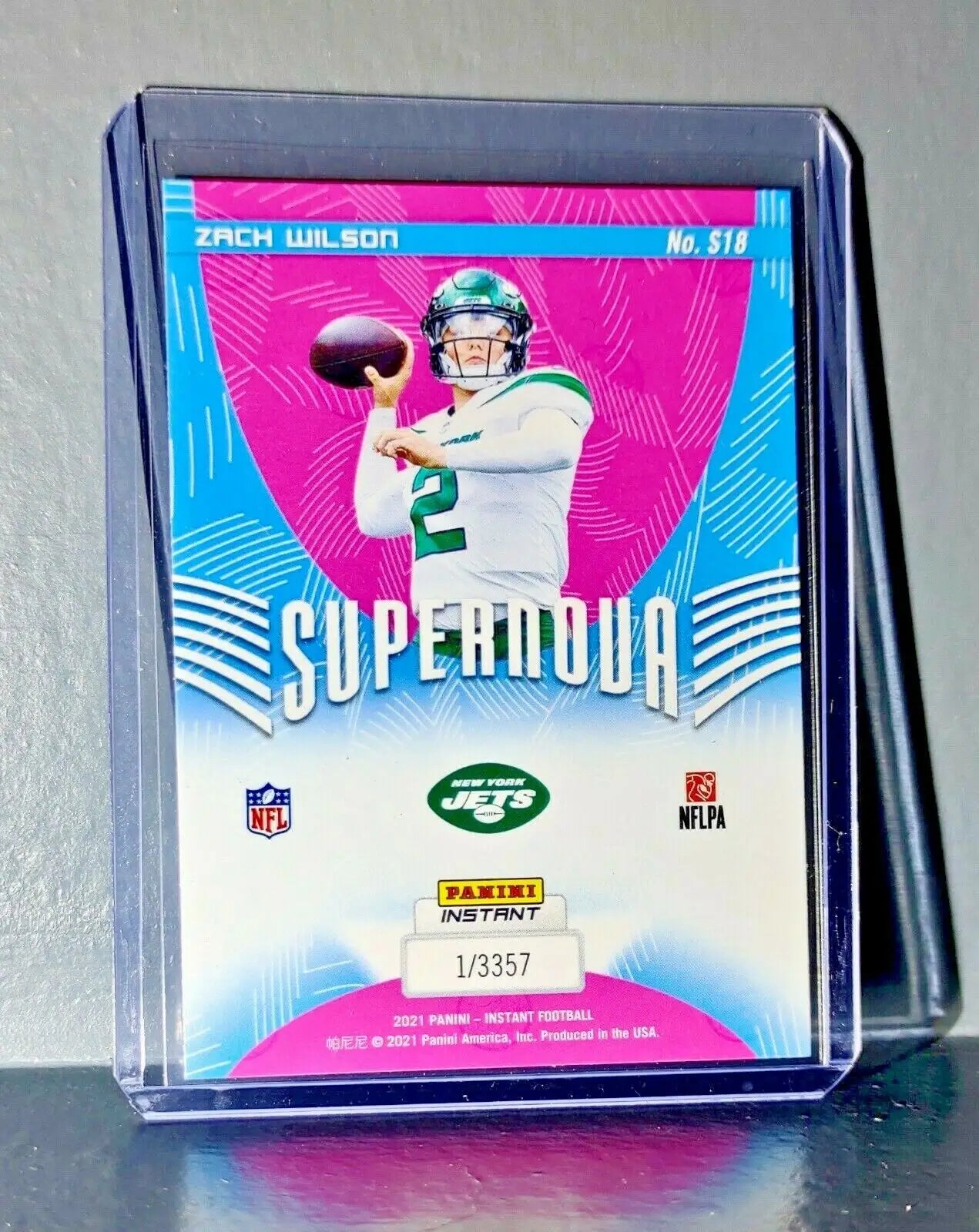 Zach Wilson 2021 Panini NFL Instant Supernova #18 Rookie Football Card 1 of 3357 - Football Card Single