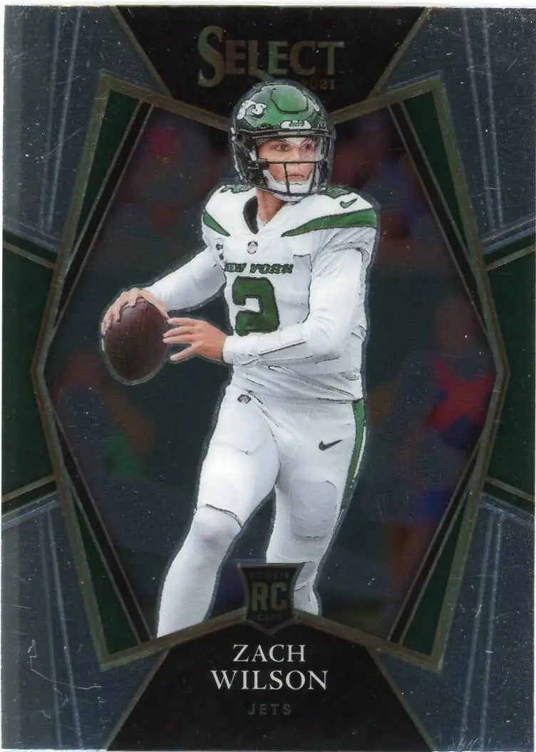 Zach Wilson Rookie 2021 Panini Select Premier #144 New York Jets Football Card - Football Card Single
