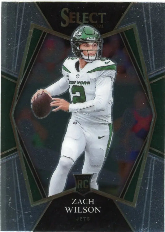 Zach Wilson Rookie 2021 Panini Select Premier #144 New York Jets Football Card - Football Card Single