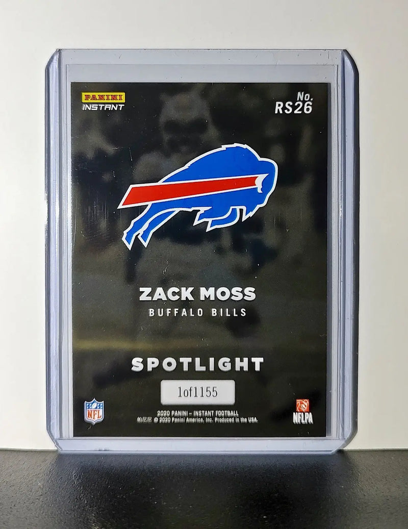 Zack Moss Rookie 2020 Panini NFL #26 Rookie Spotlight Card Buffalo Bills