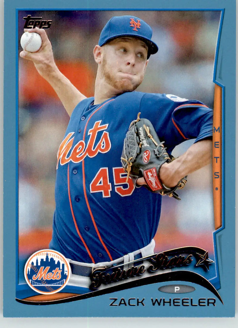 Zack Wheeler - 2014 Topps - #266 - Blue Baseball - Baseball Card Single