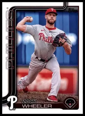 Zack Wheeler 2025 Topps #218 Philadelphia Phillies - Baseball Card Single