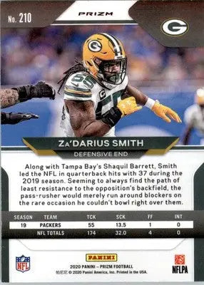 Za’Darius Smith - 2020 Panini Prizm - #210 - Prizm Red White and Blue Football - Football Card Single