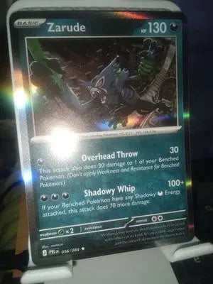 Zarude 056/084 Rare Pitch Black Pokemon Holo Near Mint - Pokémon Card Single