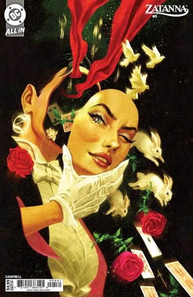 Zatanna comic book cover C Sebastian Fiumara Card Stock Variant featuring vibrant artwork