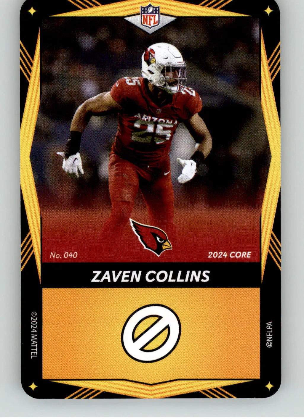 Zaven Collins - 2024 UNO Elite Core Edition - Yellow - #040 - Football - Football Card Single