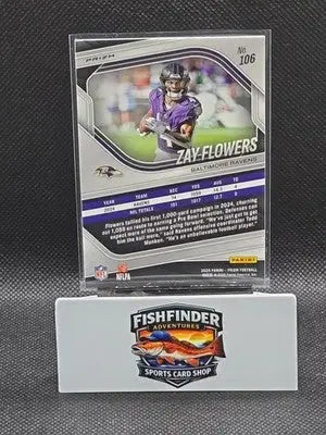 Zay Flowers 2025 Panini Prizm Football No Huddle Baltimore Ravens #106 - Football Card Single