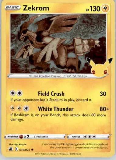 Zekrom - Celebrations - 010/025 - Holo LP - Pokémon Card Single