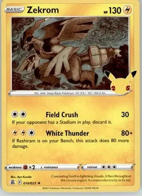 Zekrom - Celebrations - 010/025 - Holo LP Pokemon - Pokémon Card Single