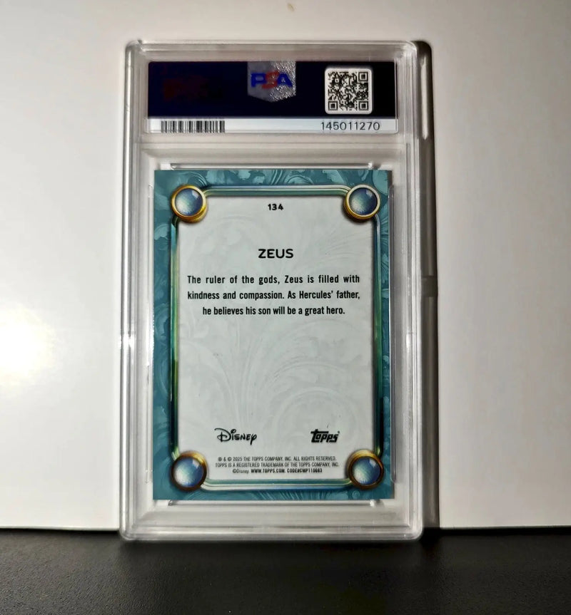 Zeus 2025 Topps Disney Wonder #134 Diamond Card Hercules PSA PSA 9 - Non-Sports Card Single