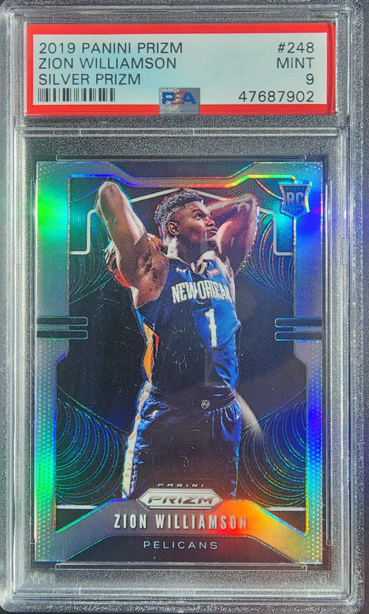 Zion Williamson 2019 Panini Prizm #248 Silver PSA 9 Mint - Basketball Card Single