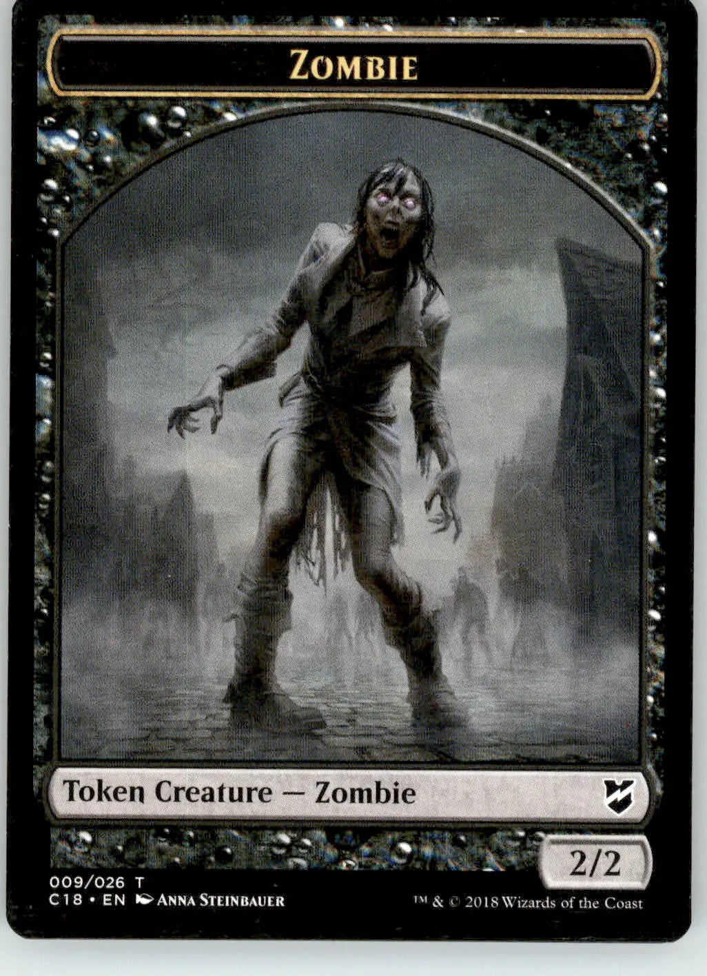Zombie // Angel Token - Commander 2018 - 9 // 3 - NM Magic: The Gathering - Magic Card Single