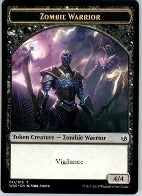 Zombie Warrior Token - War of the Spark - 11 - LP - Magic Card Single