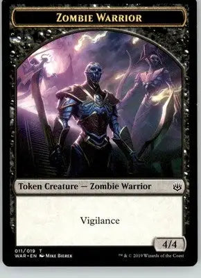 Zombie Warrior Token - War of the Spark - 11 - LP Magic: The Gathering - Magic Card Single