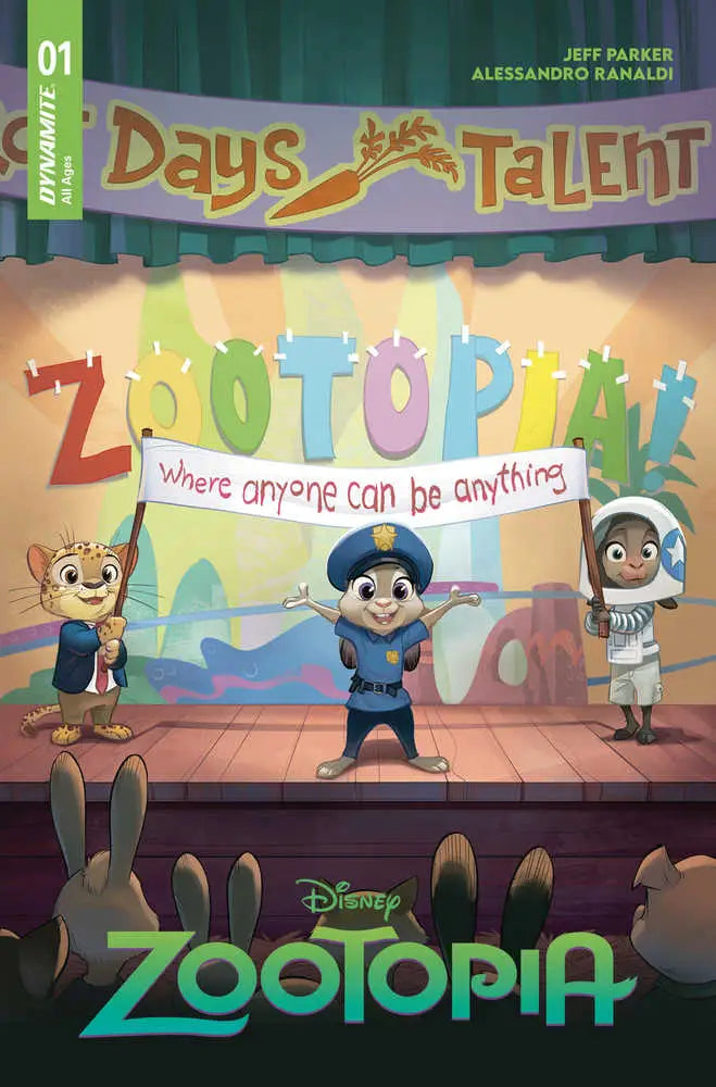 Zootopia Cover D Storybook Art featuring PB&J characters from the comic book cover