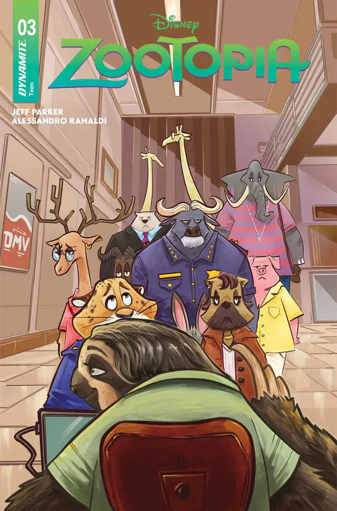 Zootopia comic book cover B Ranaldi featuring Officers Hopps artwork