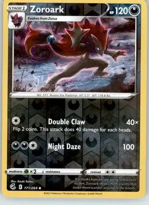 Zoroark - Fusion Strike - 171/264 - Reverse Holo LP Pokemon - Pokémon Card Single