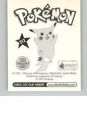 Zubat - 1999 Merlin Pokemon Stickers - #213 - Non_sport - Non-Sports Card Single
