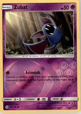 Zubat - SM Base Set - Reverse Holo LP - #54/149 - Pokémon Card Single