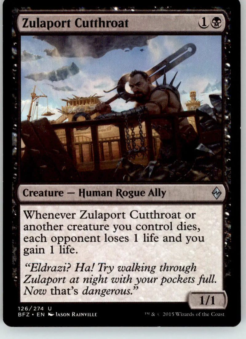 Zulaport Cutthroat - Battle for Zendikar - 126 - NM Magic: The Gathering - Magic Card Single
