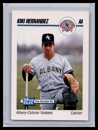 1992 Skybox AA #3 Kiki Hernandez Albany-Colonie Yankees NM-MT Baseball Card Image 1