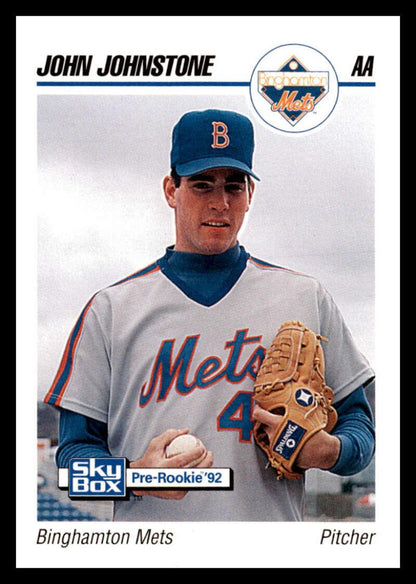 1992 Skybox AA #26 John Johnstone Binghamton Mets NM-MT Baseball Card Image 1
