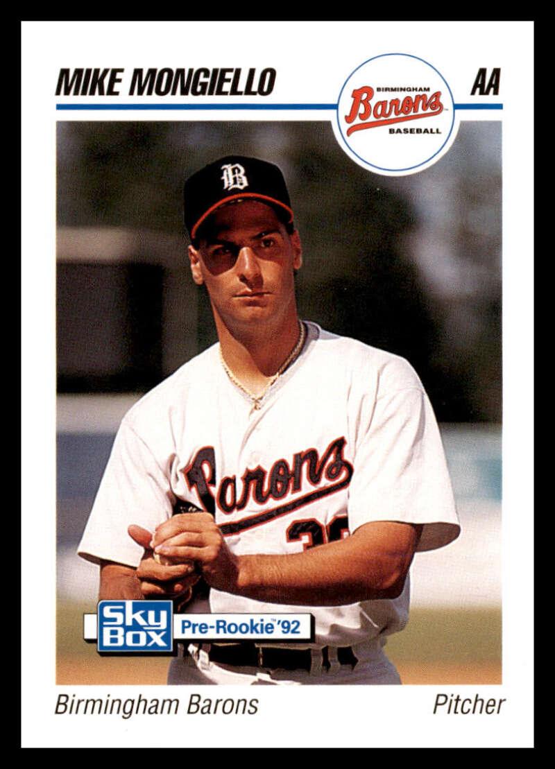 1992 Skybox AA #43 Mike Mongiello Birmingham Barons NM-MT Baseball Card Image 1