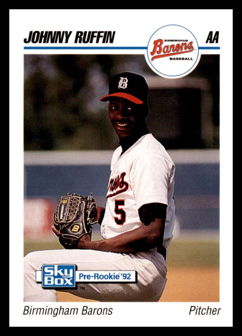1992 Skybox AA #45 Johnny Ruffin Birmingham Barons NM-MT Baseball Card Image 1