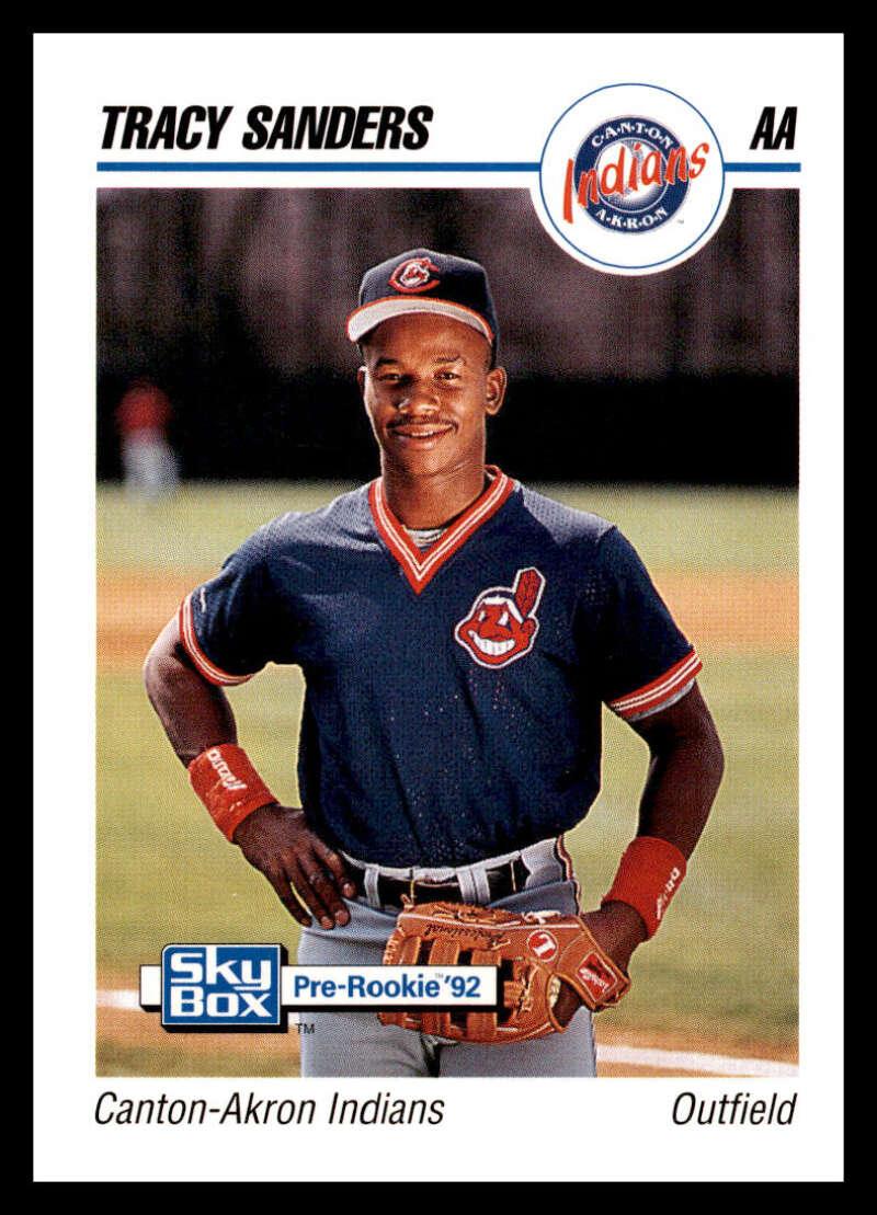 1992 Skybox AA #54 Tracy Sanders Canton-Akron Indians NM-MT Baseball Card Image 1