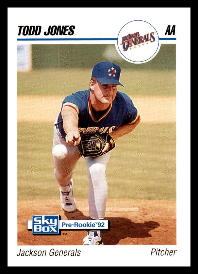 1992 Skybox AA #142 Todd Jones Jackson Generals NM-MT Baseball Card Image 1